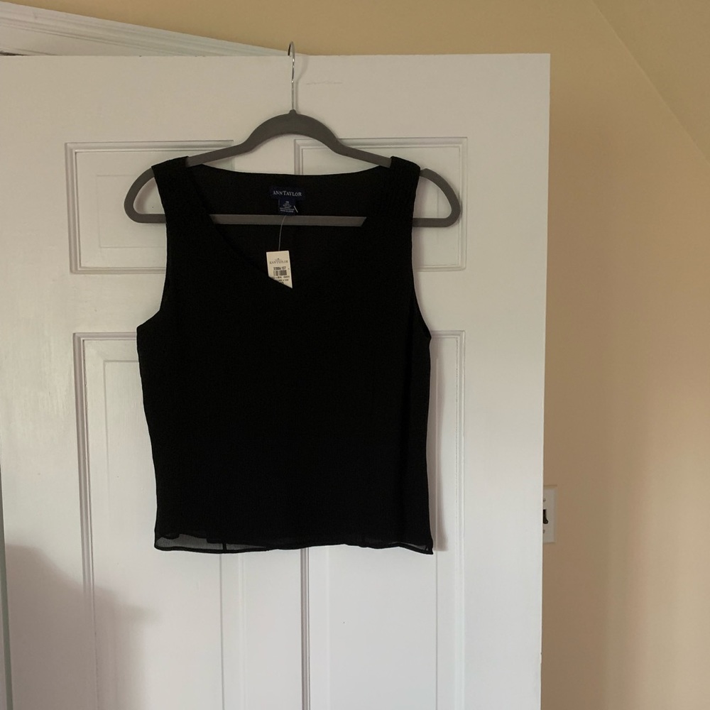 Ann Taylor sleeveless sheer top